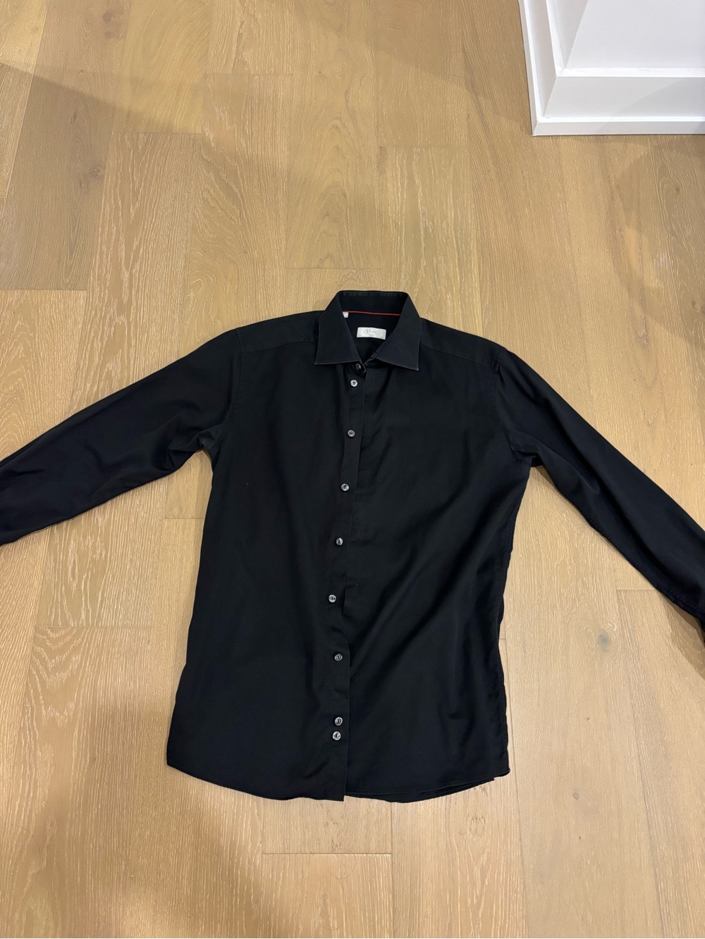 Eton Black Men's Long-Sleeve Dress Shirt